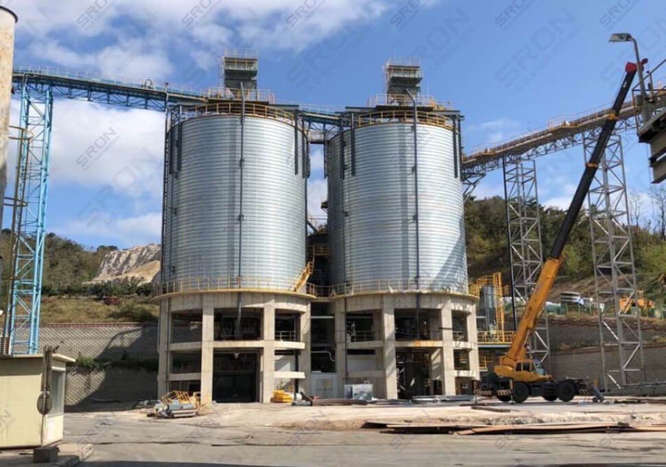Construction Site of SRON's Slag Cement Mixing System in Korea