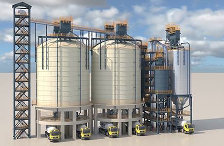 3D model of silo system