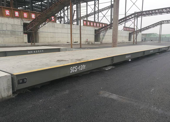 Electronic truck scale weighing system