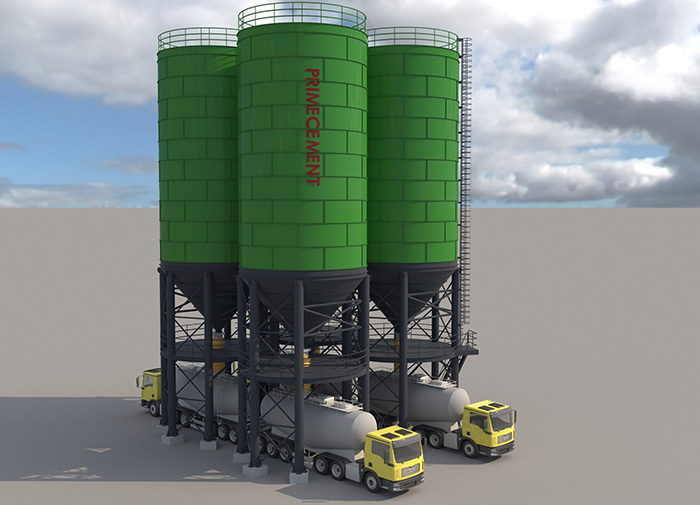 Small bolted steel silo