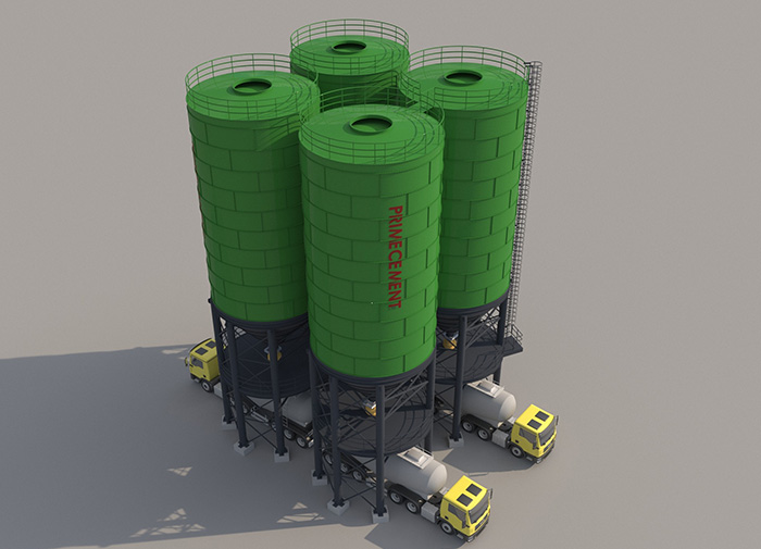 Small bolted steel silo