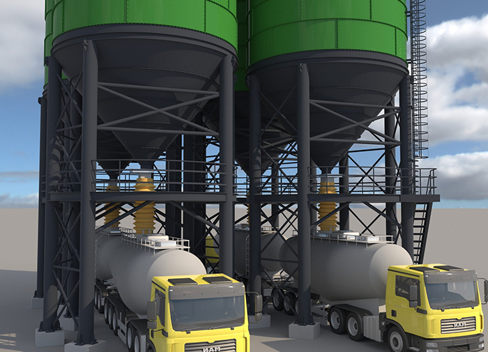 Small bolted steel silo