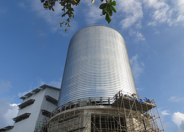 Spiral steel silo